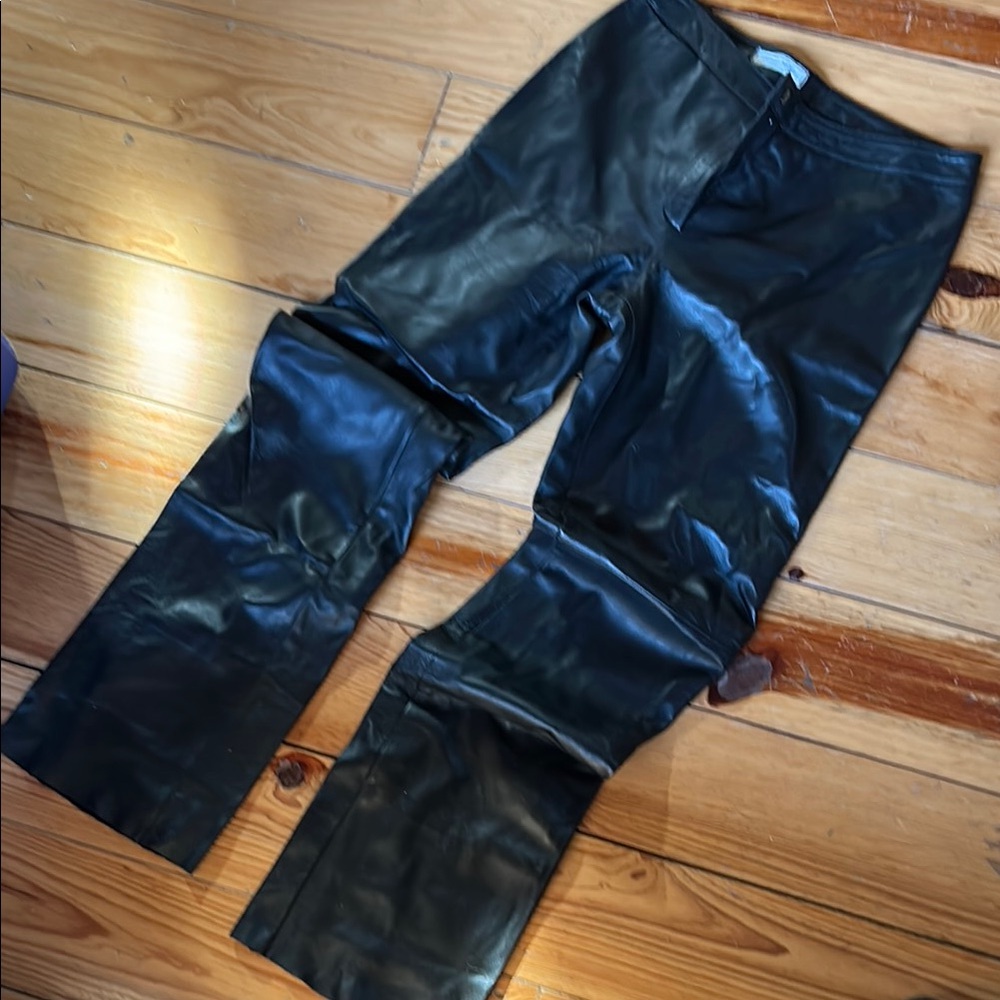 Books Brothers NWOT Black Lamb Skin Leather Pants